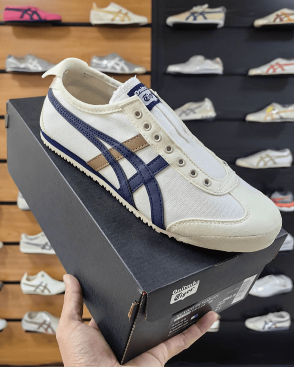 Onitsuka Tiger Slip On Blue Beige 1st Copy Shoe