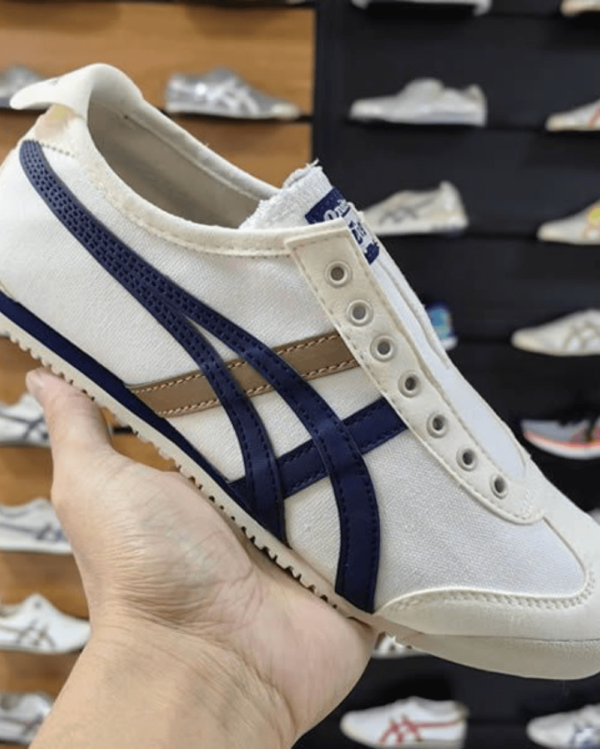 Onitsuka Tiger Slip On Blue Beige 1st Copy Shoe